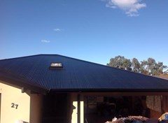 Brand new Colorbond roof (colour: Night Sky)